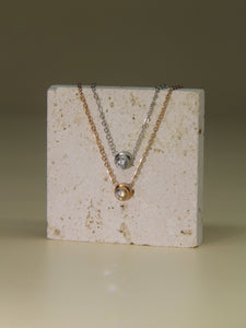 • Diamond Bezel Necklace | Mini Diamond Necklace | Diamond Solitaire Necklace •