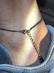 •Silver Minimalist Snake Chain Anklet •