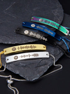 • Personalized Soundwave Engraved Bracelet •