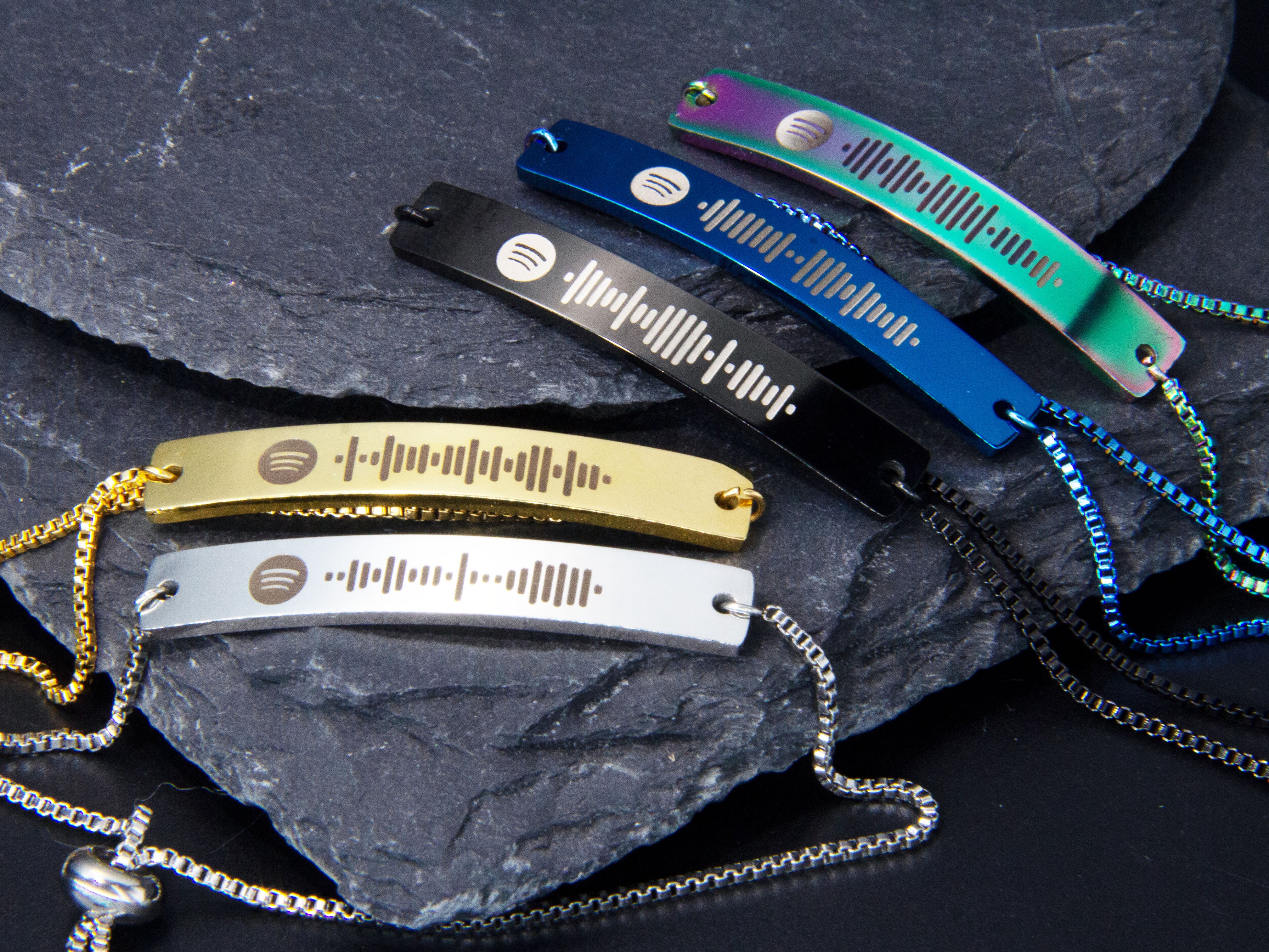 • Personalized Soundwave Engraved Bracelet •