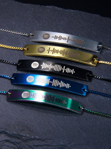 • Personalized Soundwave Engraved Bracelet •