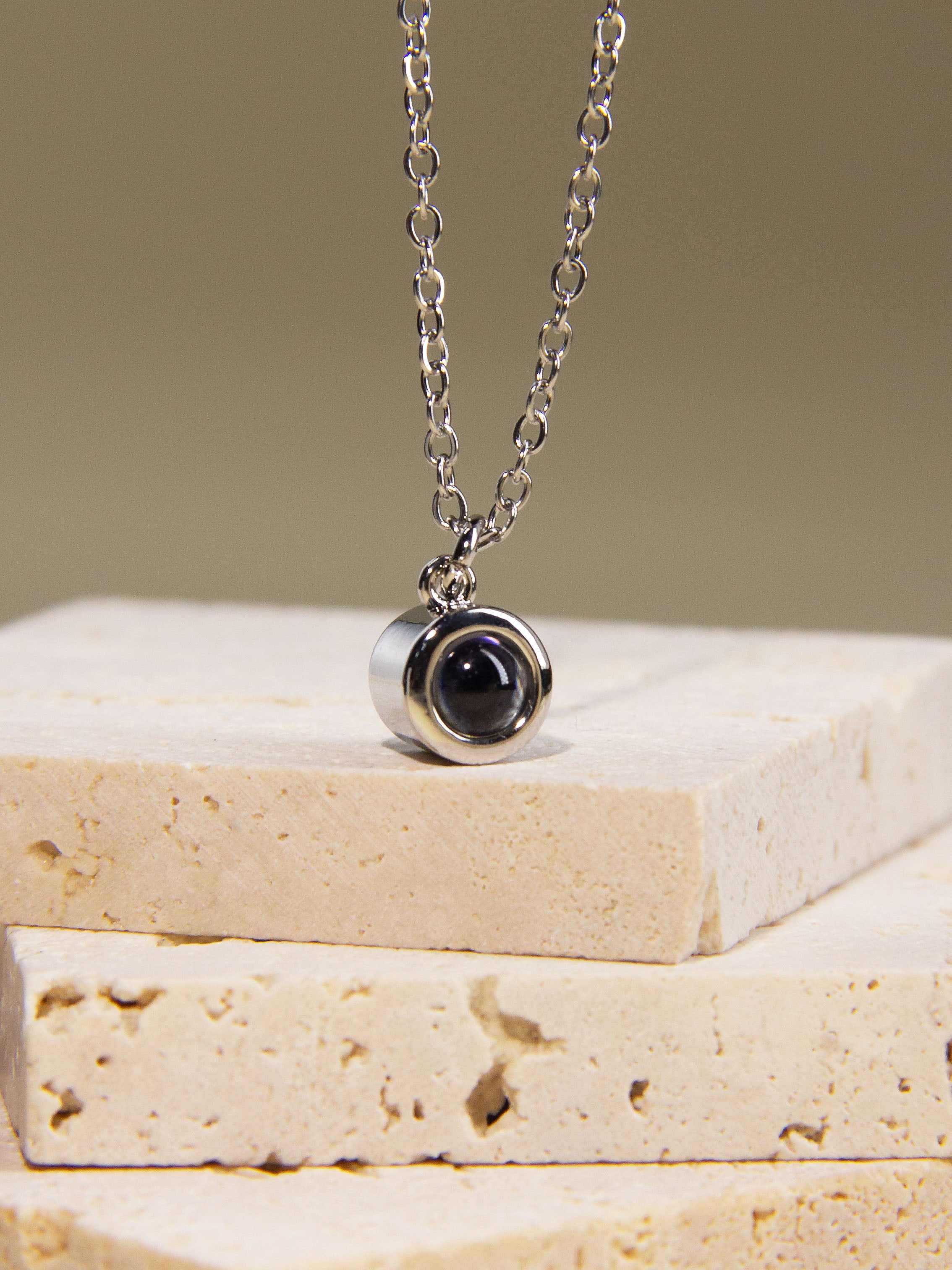 • Bubble Photo Projection Necklace | Memorial Photo Necklace | Photo Pendant •