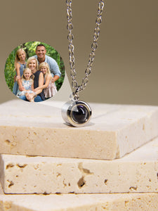 • Bubble Photo Projection Necklace | Memorial Photo Necklace | Photo Pendant •