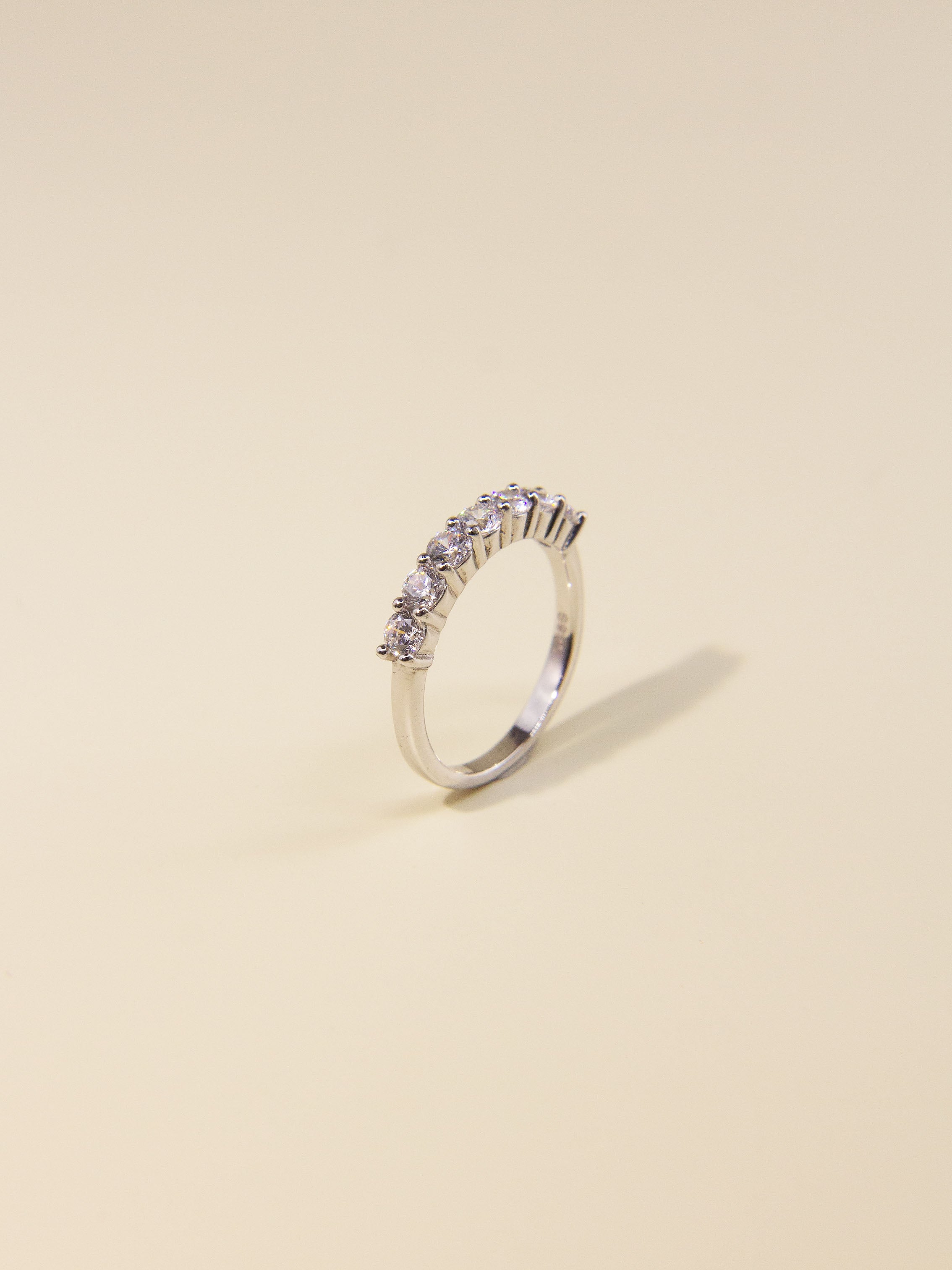 • Minimalist Diamond Eternity Ring | Moissanite Diamond Jewelry | White Diamond Ring •