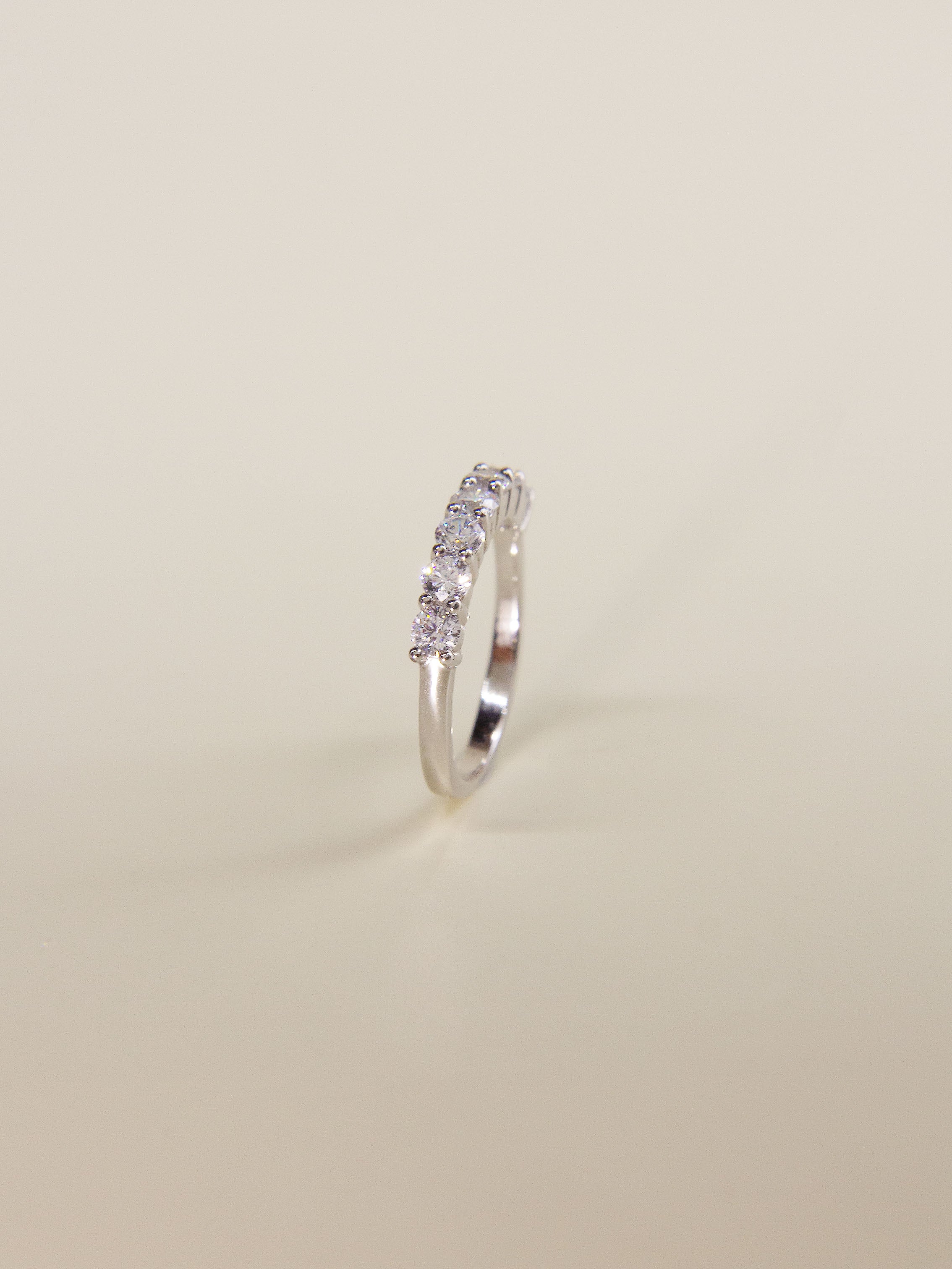 • Minimalist Diamond Eternity Ring | Moissanite Diamond Jewelry | White Diamond Ring •