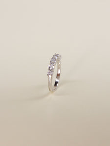 • Minimalist Diamond Eternity Ring | Moissanite Diamond Jewelry | White Diamond Ring •