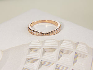 • Minimalist Diamond Ring | Moissanite Diamond Ring | Rose Gold Engagement Ring •