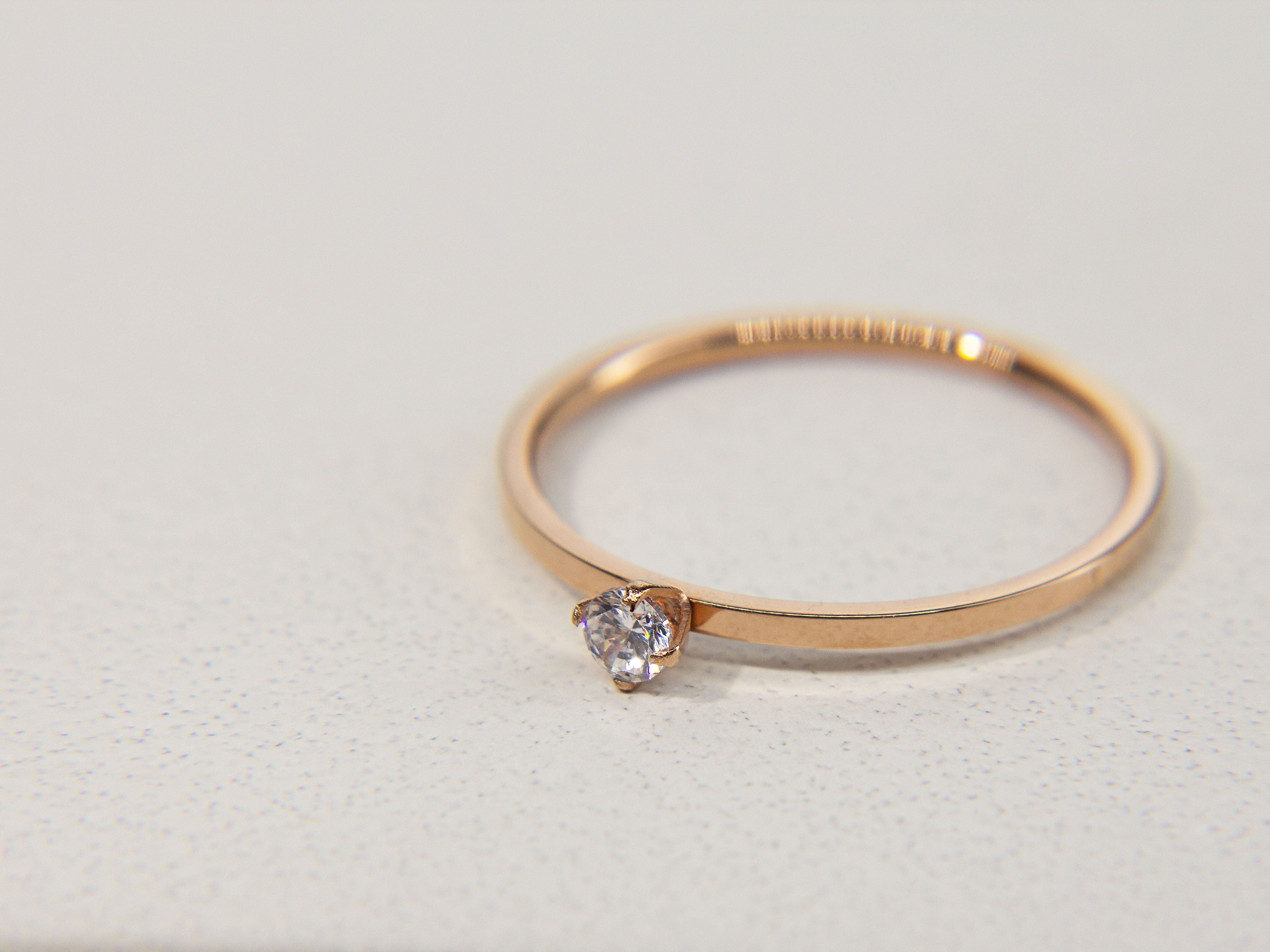 • Minimalist Tiny Diamond Ring | Tiny Jewelry | Dainty Diamond Ring •