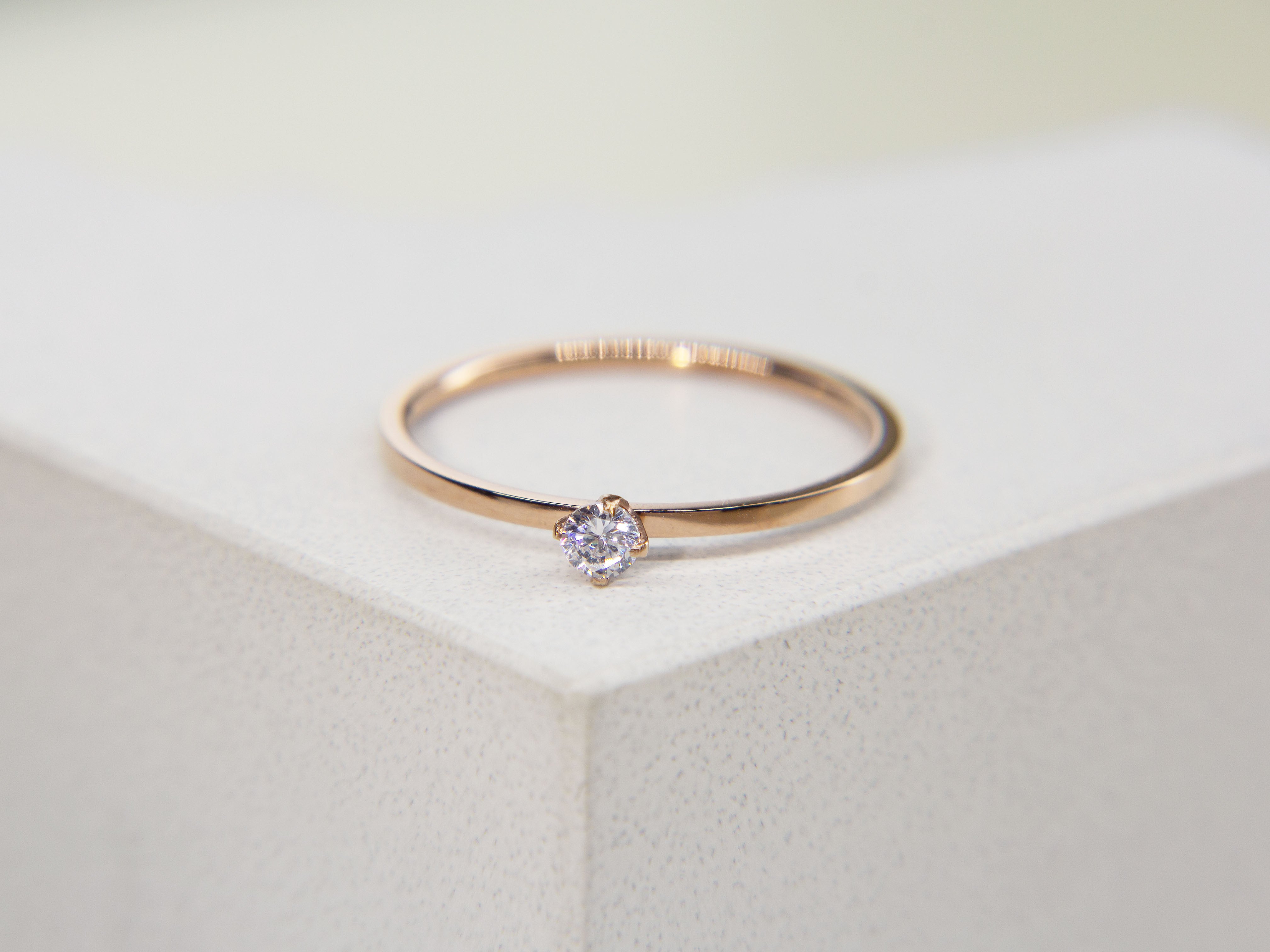 • Minimalist Tiny Diamond Ring | Tiny Jewelry | Dainty Diamond Ring •