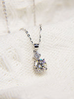 Load image into Gallery viewer, • 1ct Solitaire Moissanite Diamond Pendant Necklace •
