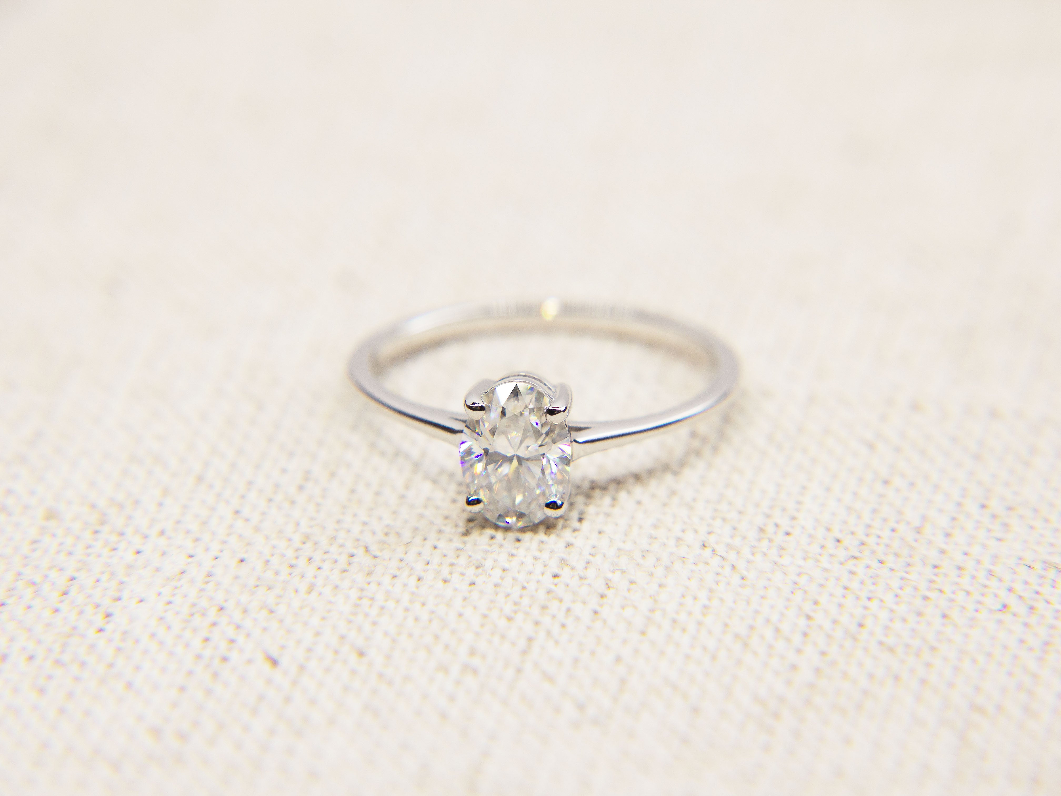 • Princess Oval Diamond Ring | Moissanite Diamond Ring | Personalised Engage Ring •