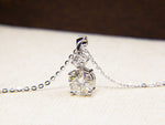 Load image into Gallery viewer, • 1ct Solitaire Moissanite Diamond Pendant Necklace •
