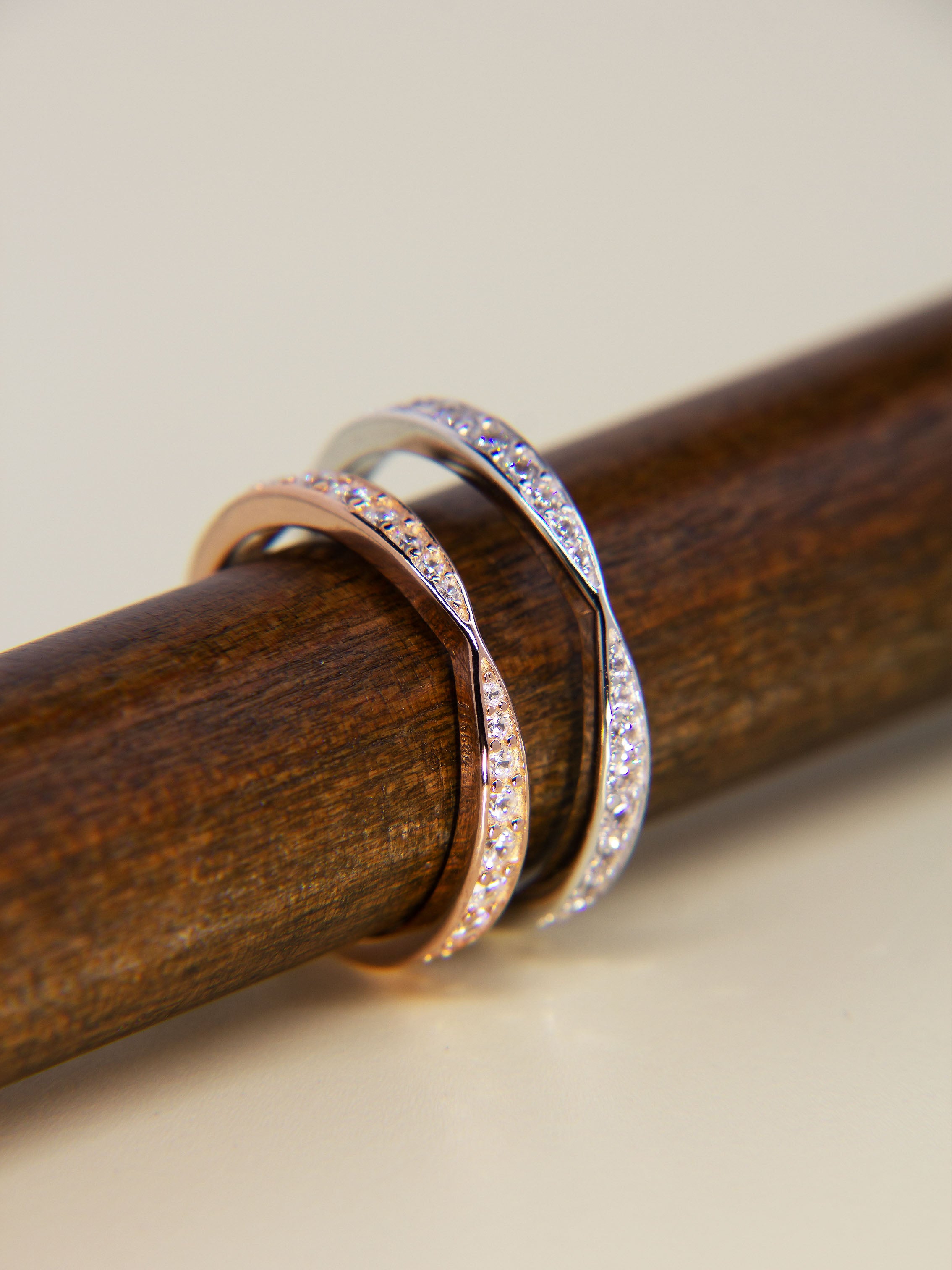 • Minimalist Diamond Ring | Moissanite Diamond Ring | Rose Gold Engagement Ring •