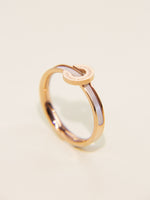 Load image into Gallery viewer, • Mother Of Pearl Ring | White Shell Ring | Hoop Ring | Amulette Style •
