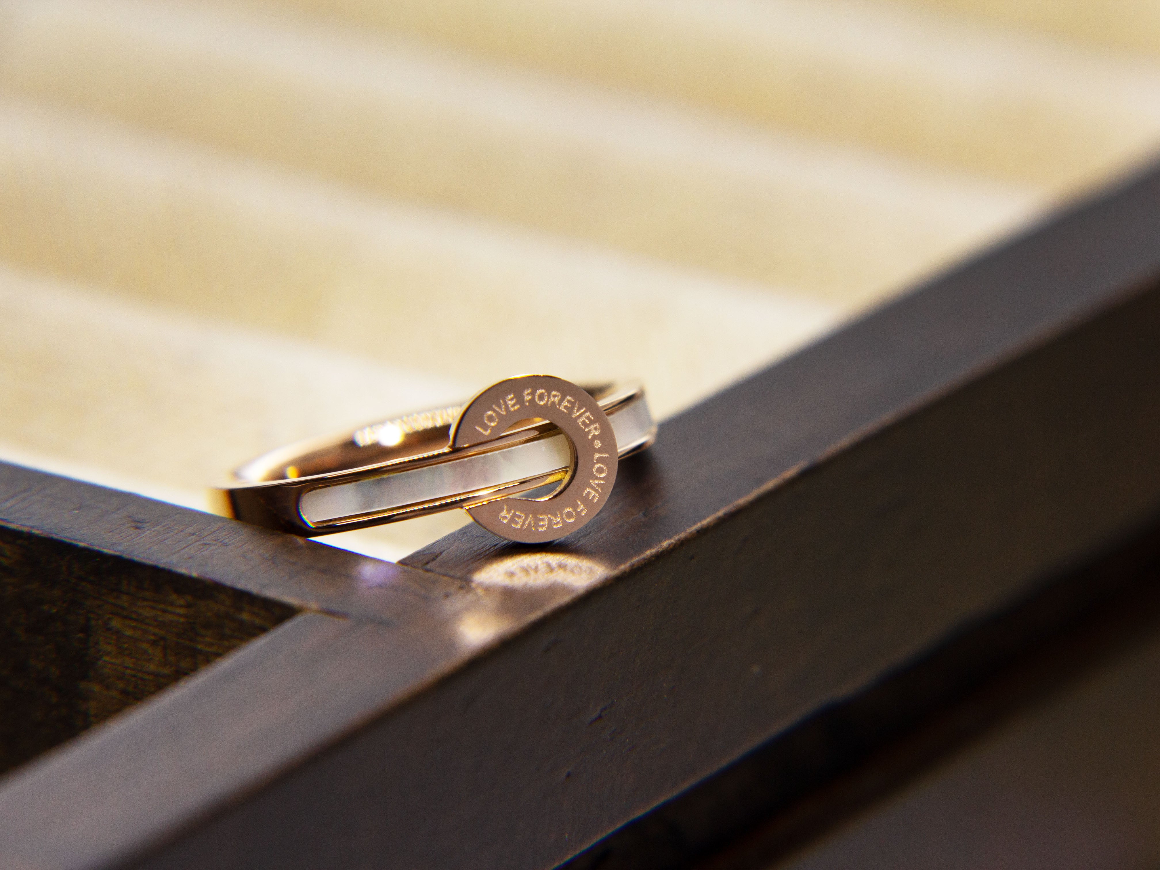 • Mother Of Pearl Ring | White Shell Ring | Hoop Ring | Amulette Style •