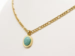 Load image into Gallery viewer, • Amazonite Pendant Necklace | Dainty Amazonite Jewelry |Amazonite Gold Pendant •
