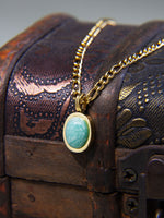 Load image into Gallery viewer, • Amazonite Pendant Necklace | Dainty Amazonite Jewelry |Amazonite Gold Pendant •
