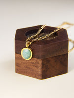 Load image into Gallery viewer, • Amazonite Pendant Necklace | Dainty Amazonite Jewelry |Amazonite Gold Pendant •
