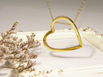 Load image into Gallery viewer, • Open Heart Pendant Necklace | Dainty Heart Jewelry | Love Heart Pendant •
