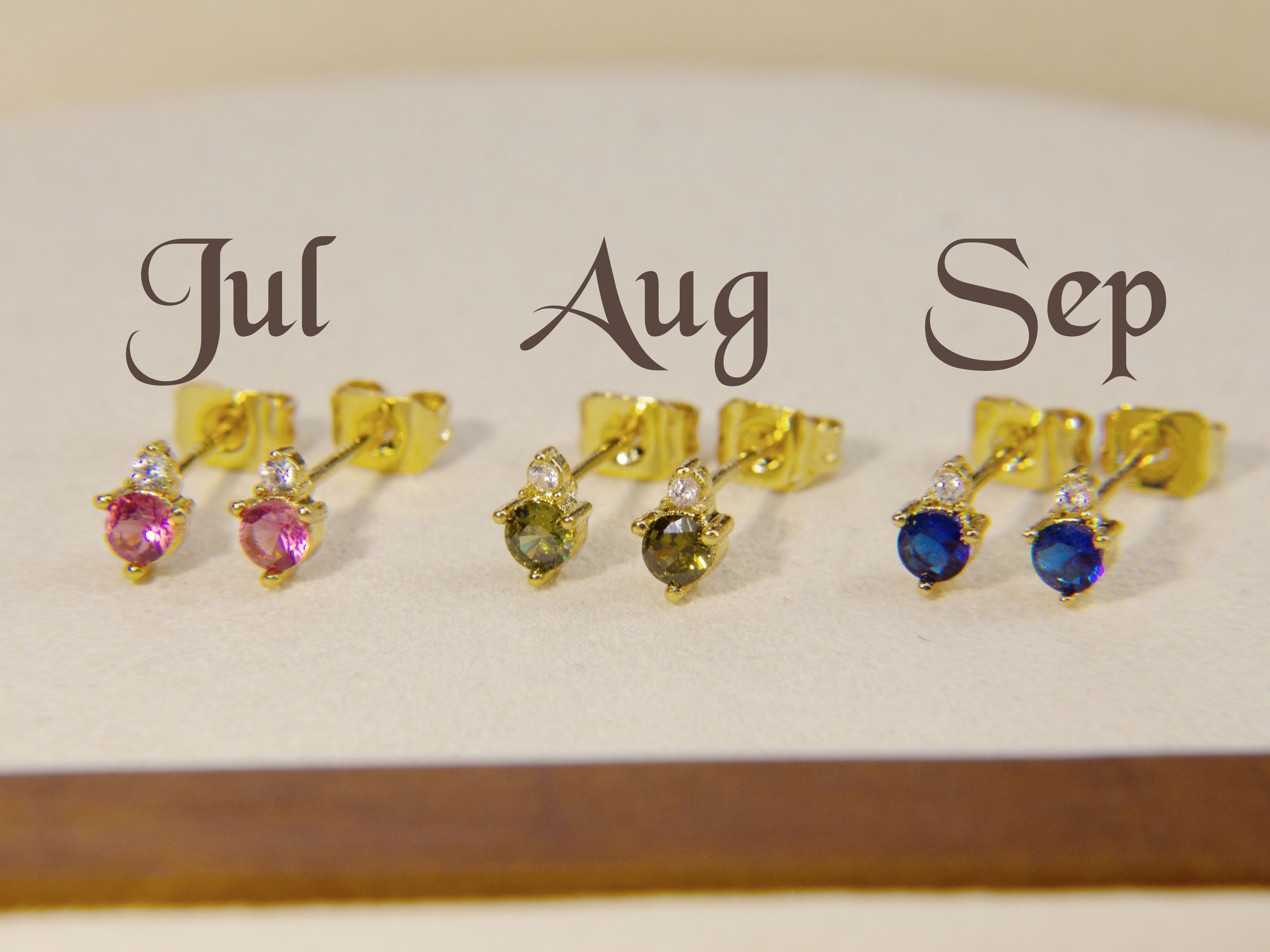 • Diamond Birthstone Stud Earrings | Tiny Birthstone Jewelry | Diamond Birthstone •