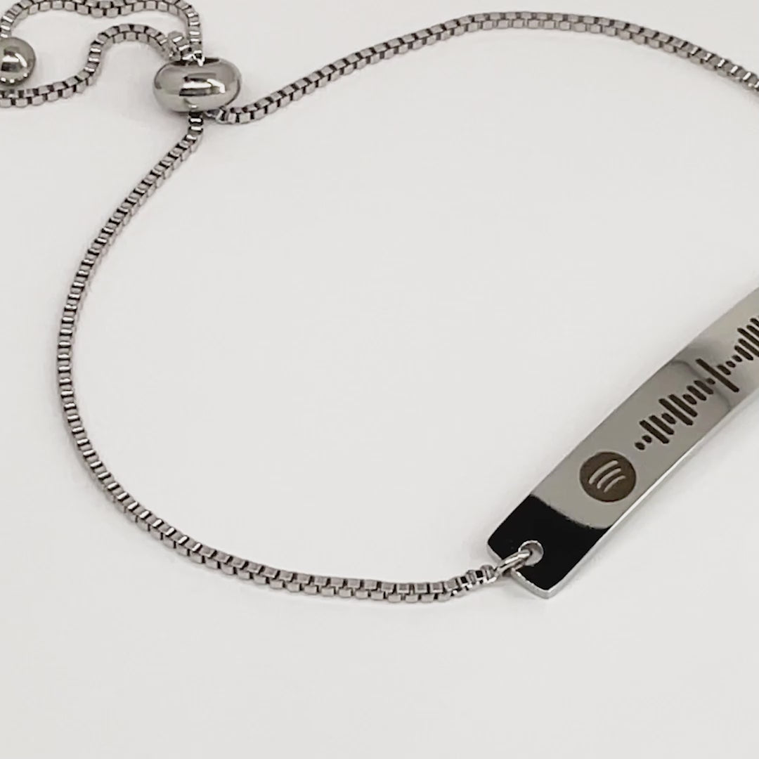 • Personalized Soundwave Engraved Bracelet •