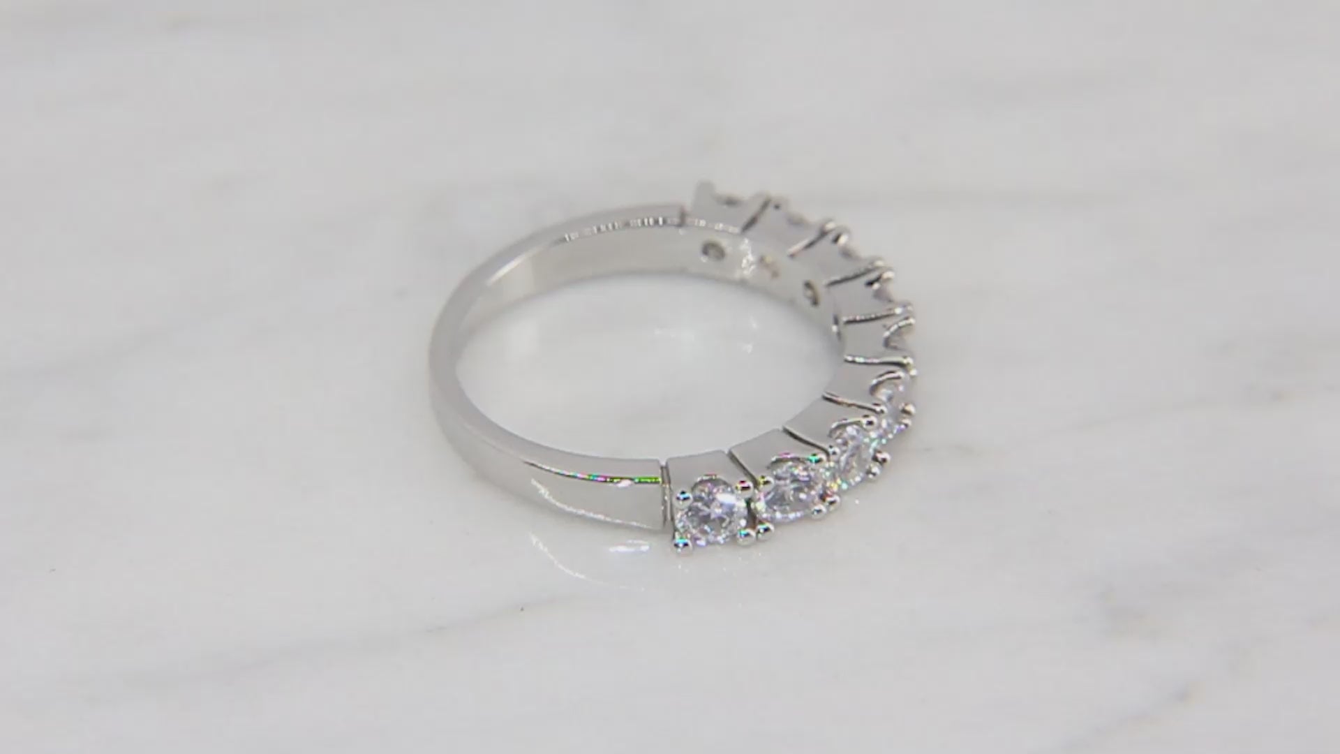 • Minimalist Diamond Eternity Ring | Moissanite Diamond Jewelry | White Diamond Ring •