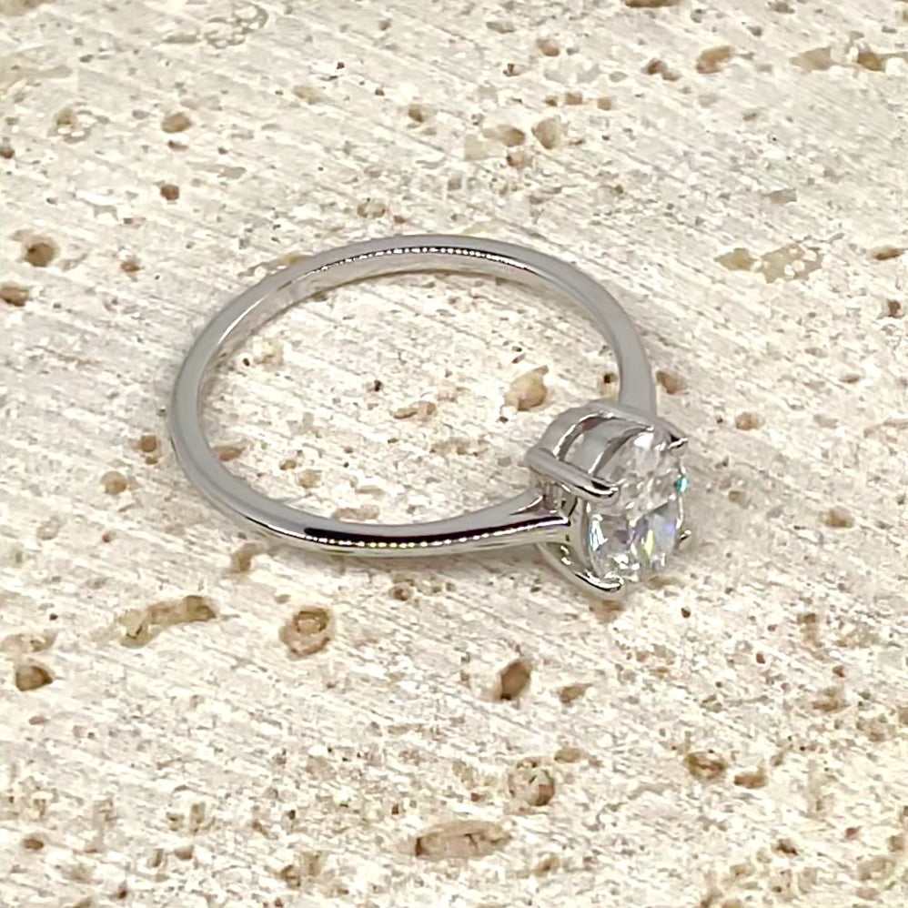 • Princess Oval Diamond Ring | Moissanite Diamond Ring | Personalised Engage Ring •