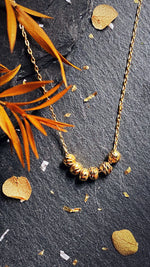 Load image into Gallery viewer, • Dainty &amp; Minimalist Gold Beads Necklace • 
