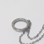 Load and play video in Gallery viewer, • Circle Paving CZ Diamond Necklace •
