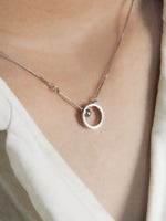 Load image into Gallery viewer, • Minimalist Geometric Circle Necklace •
