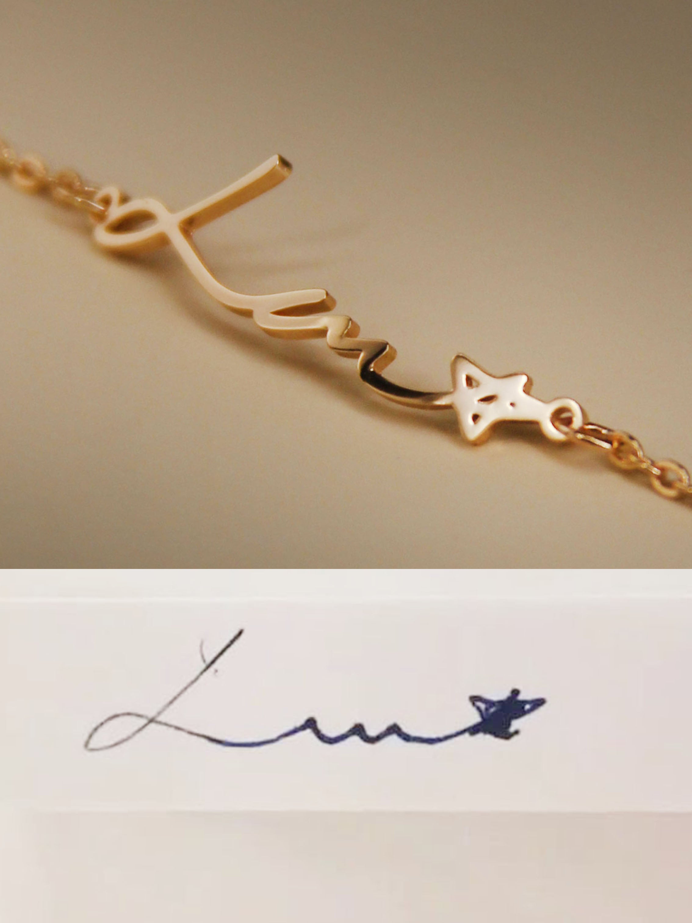 • Custom Actual Handwriting Bracelet •