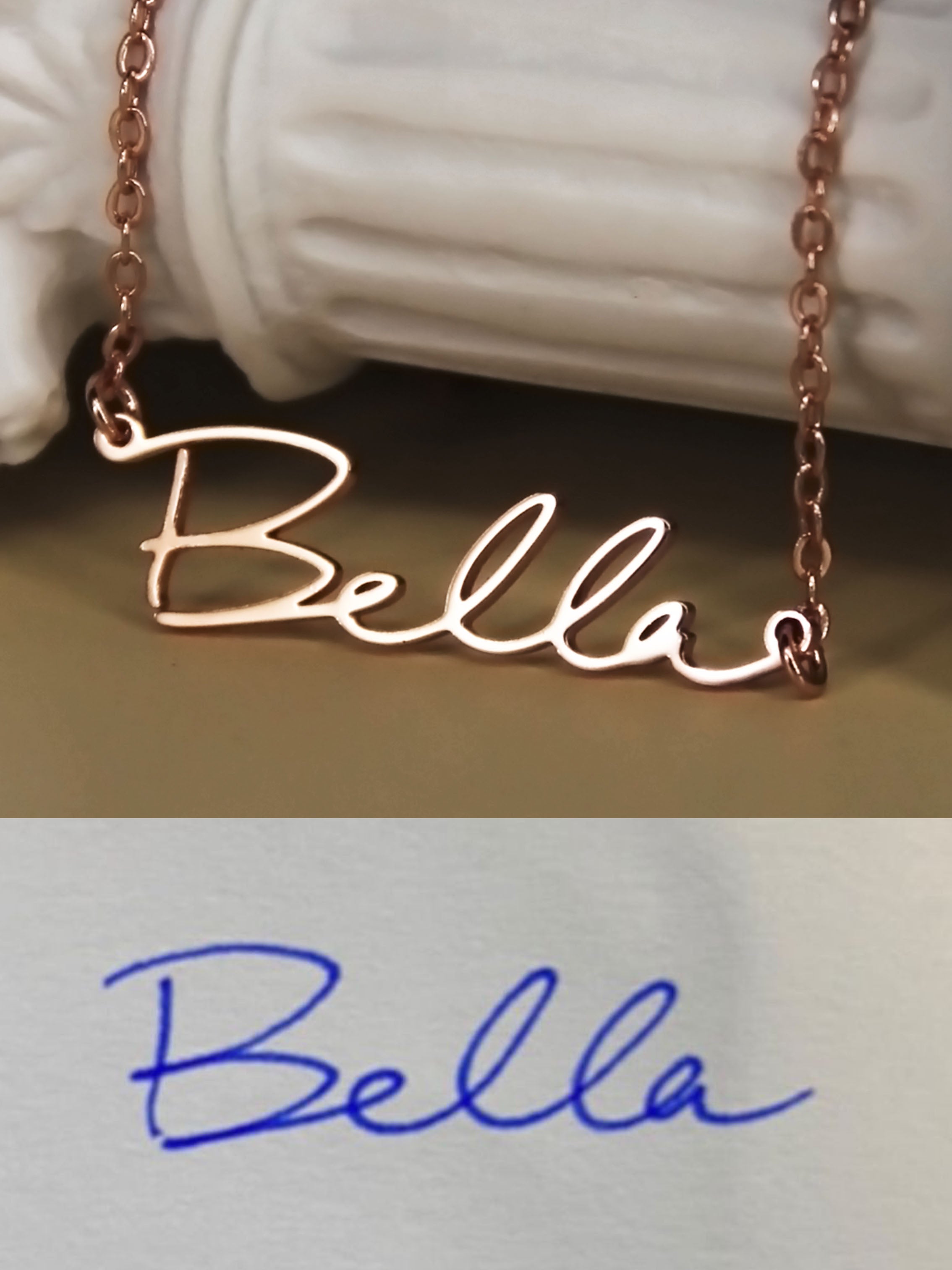 • Custom Actual Handwriting Necklace •