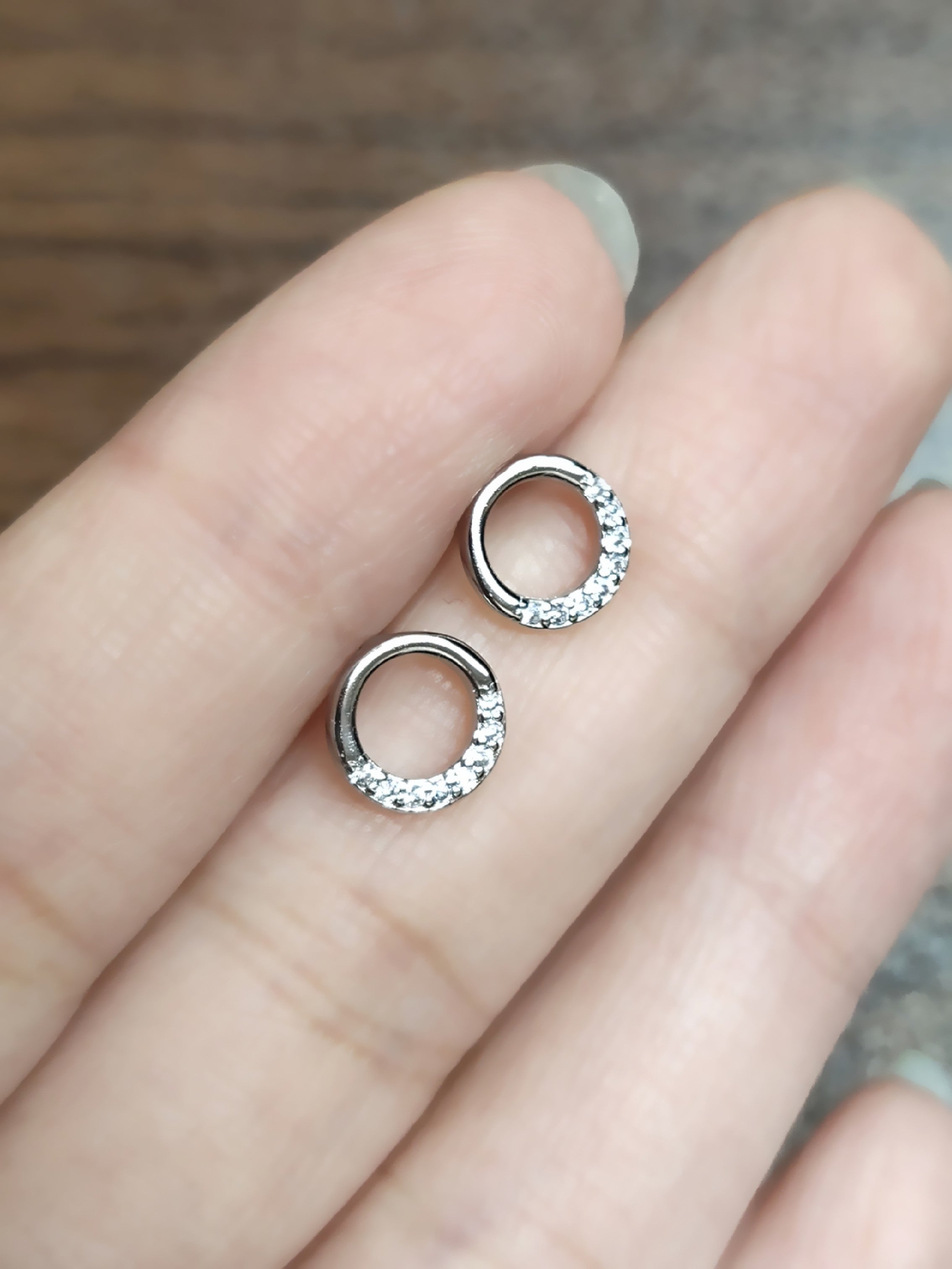 • Sterling Silver Open Circle Earrings •