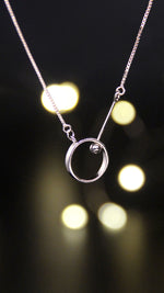 Load image into Gallery viewer, • Minimalist Geometric Circle Necklace •
