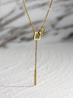 Load image into Gallery viewer, • Interlocking Squares Pendant Necklace •
