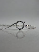 Load image into Gallery viewer, • Irregular Circle Paving CZ Diamond Necklace •
