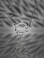 Load image into Gallery viewer, • Irregular Circle Paving CZ Diamond Necklace •
