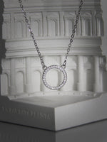 Load image into Gallery viewer, • Circle Paving CZ Diamond Necklace •
