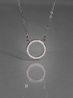 Load image into Gallery viewer, • Circle Paving CZ Diamond Necklace •
