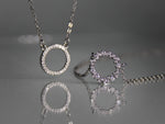 Load image into Gallery viewer, • Circle Paving CZ Diamond Necklace •
