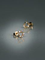 Load image into Gallery viewer, • Gold Wreath CZ Diamond Earrings •
