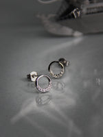 Load image into Gallery viewer, • Sterling Silver Open Circle Earrings •
