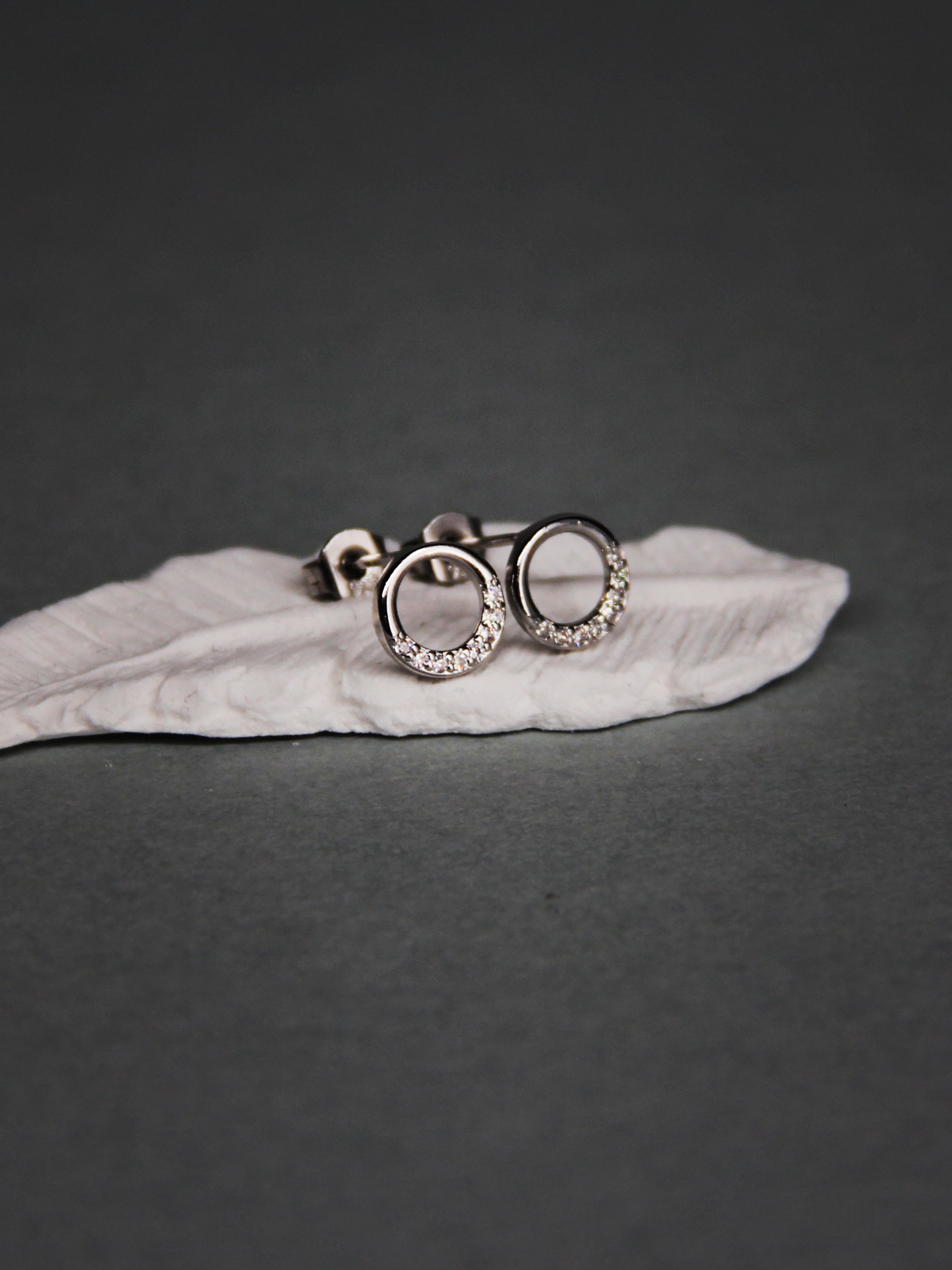 • Sterling Silver Open Circle Earrings •