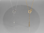 Load image into Gallery viewer, • Interlocking Squares Pendant Necklace •
