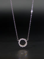 Load image into Gallery viewer, • Irregular Circle Paving CZ Diamond Necklace •
