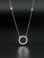 Load image into Gallery viewer, • Circle Paving CZ Diamond Necklace •
